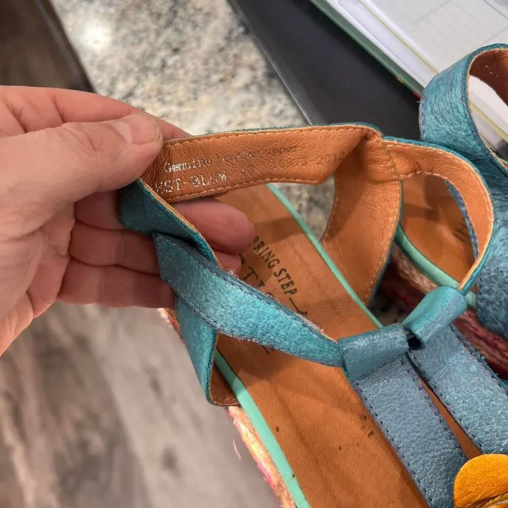 Artsy Boho Festival L'ARTISTE Tempest Leather Sandals - Picture 5 of 6